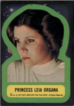 1977 Topps Star Wars - Stickers #2 Princess Leia Organa Front