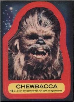 1977 Topps Star Wars - Stickers #16 Chewbacca Front