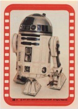 1977 Topps Star Wars - Stickers #38 R2-D2 (Kenny Baker) Front