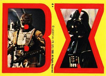 1980 Topps Star Wars: The Empire Strikes Back - Stickers #4 B X Front