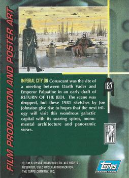 1994 Topps Star Wars Galaxy Series 2 #187 Imperial City on Back