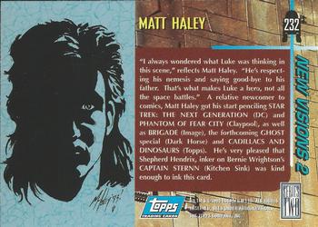 1994 Topps Star Wars Galaxy Series 2 #232 Matt Haley Back