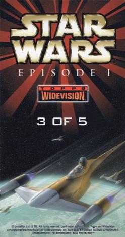 1999 Topps Widevision Star Wars: Episode I - Tin Box Chrome #3 Obi-Wan Kenobi Back