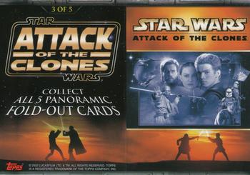 2002 Topps Star Wars: Attack of the Clones - Panoramic Fold-Out #3 Light Side Back