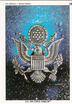 1991 Topps Desert Storm - Stickers #18 U.S. Air Force Emblem Front