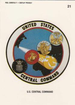 1991 Topps Desert Storm - Stickers #21 U.S. Central Command Front