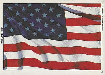 1991 Topps Desert Storm - Stickers #1 American Flag Front