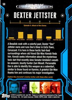 2012 Topps Star Wars: Galactic Files #50 Dexter Jettster Back