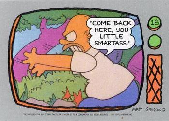 1990 Topps The Simpsons #18 Come back here, you little smartass! Front