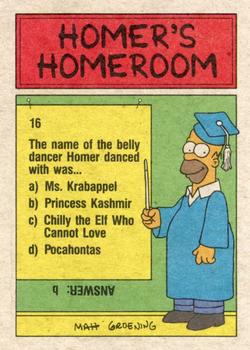 1990 Topps The Simpsons #64 Gangway man! Back