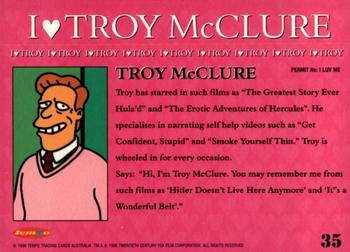 1996 Tempo The Simpsons Down Under #35 Troy McClure Back