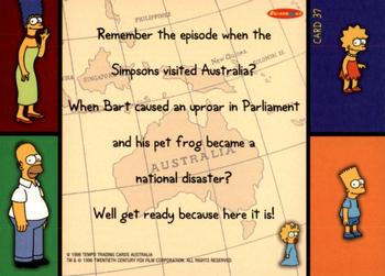 1996 Tempo The Simpsons Down Under #37 Bart vs Australia Back
