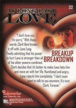 2006-07 Inkworks Smallville Season 5 #32 Breakup Breakdown Back
