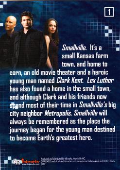 2008 Inkworks Smallville Season 6 #1 Title Card Back