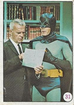 1967 Scanlens Bat Laffs #31 Commissioner Gordon and Batman Front