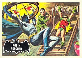 1966 Topps Batman (Black Bat Logo) #38 Robin Rescued Front