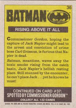 1989 Topps Batman #36 Rising Above it All Back