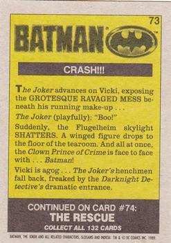 1989 Topps Batman #73 Crash!!! Back
