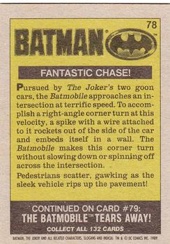 1989 Topps Batman #78 Fantastic Chase! Back