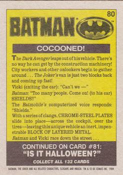 1989 Topps Batman #80 Cocooned! Back