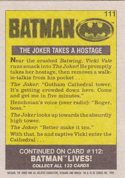 1989 Topps Batman #111 The Joker takes a Hostage Back