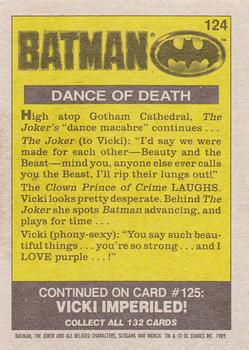1989 Topps Batman #124 Dance of Death Back