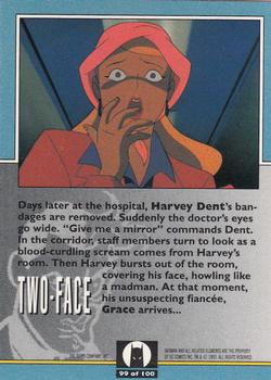 1993 Topps Batman: The Animated Series #99 Two-Face Back