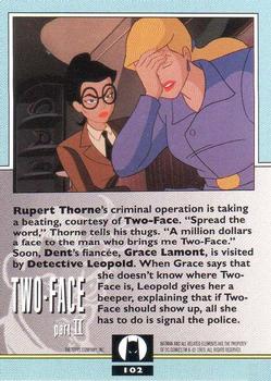 1993 Topps Batman: The Animated Series #102 Rupert Thorne Back