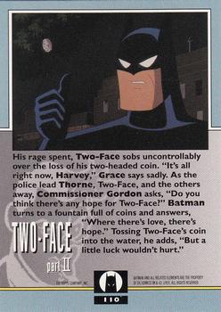 1993 Topps Batman: The Animated Series #110 Two-Face and Grace Back