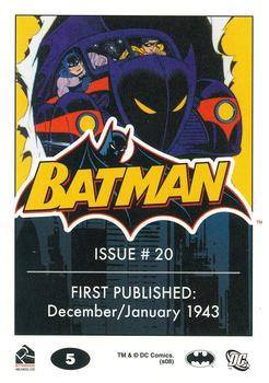 2008 Rittenhouse Batman Archives #5 Batman #20 Back