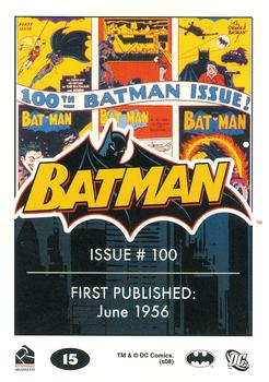 2008 Rittenhouse Batman Archives #15 Batman #100 Back