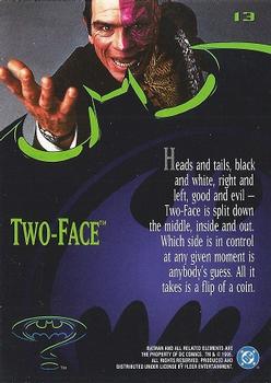1995 Fleer Batman Forever #13 Two-Face Back