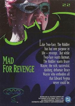 1995 Fleer Batman Forever #22 Mad for Revenge Back