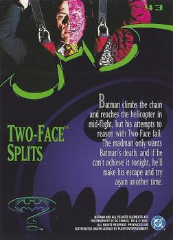 1995 Fleer Batman Forever #43 Two-Face Splits Back