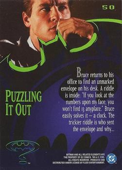 1995 Fleer Batman Forever #50 Puzzling it Out Back