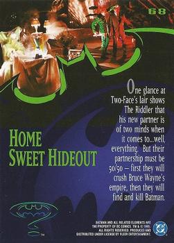 1995 Fleer Batman Forever #68 Home Sweet Hideout Back