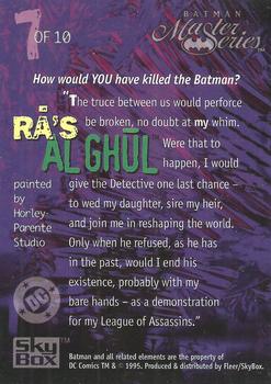 1996 SkyBox Batman Master Series - Master Villains #7 Ra's al Ghul Back