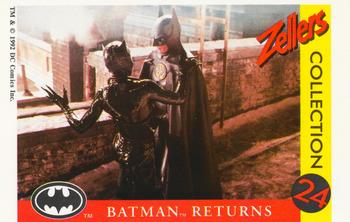 1992 Zellers Batman Returns #2 Batman & Catwoman fight on Gotham City's rooftops! Front