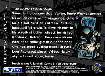 1994 SkyBox Batman: Saga of the Dark Knight #17 Year One, The Power of Venom Back