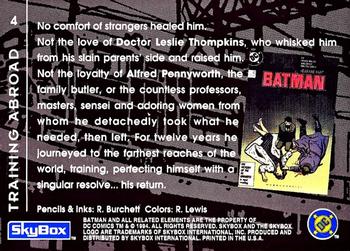 1994 SkyBox Batman: Saga of the Dark Knight #4 Year One, Training Abroad Back
