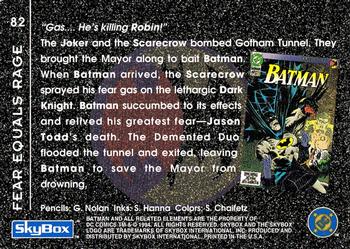 1994 SkyBox Batman: Saga of the Dark Knight #82 Knightfall, Fear Equals Rage Back