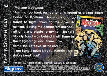 1994 SkyBox Batman: Saga of the Dark Knight #84 Knightfall, The Broken Bat Back
