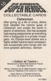 1990-92 Nature Made DC Comics Super Heroes #10 Catwoman Back