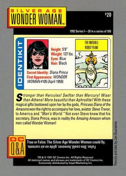 1992 Impel DC Comics Cosmic #20 Wonder Woman Back