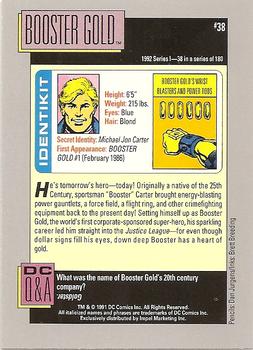 1992 Impel DC Comics Cosmic #38 Booster Gold Back