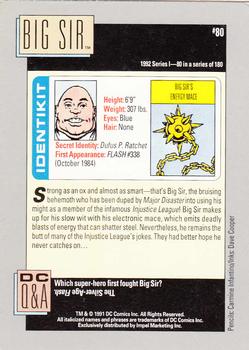1992 Impel DC Comics Cosmic #80 Big Sir Back