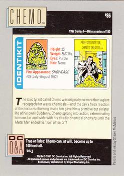 1992 Impel DC Comics Cosmic #86 Chemo Back