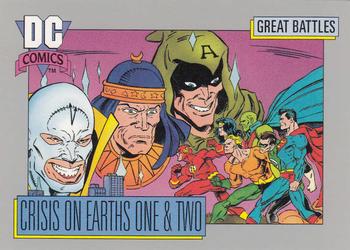 1992 Impel DC Comics Cosmic #142 Crisis on Earths One & Two Front