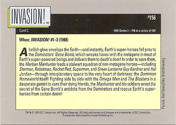 1992 Impel DC Comics Cosmic #156 Invasion! Back