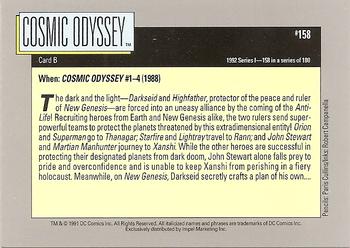1992 Impel DC Comics Cosmic #158 Cosmic Odyssey Back